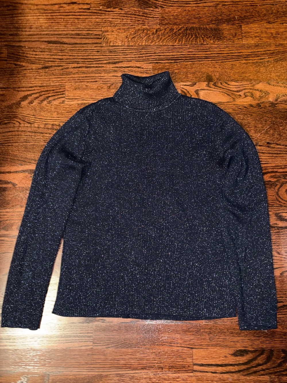 Liz Claiborne Navy Sparkle Turtleneck Sweater